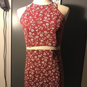 Hollister Matching Skirt & Crop Shirt